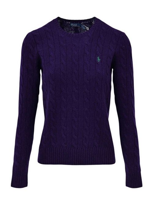 girocollo donna a trecce viola Ralph Lauren | 211971865011